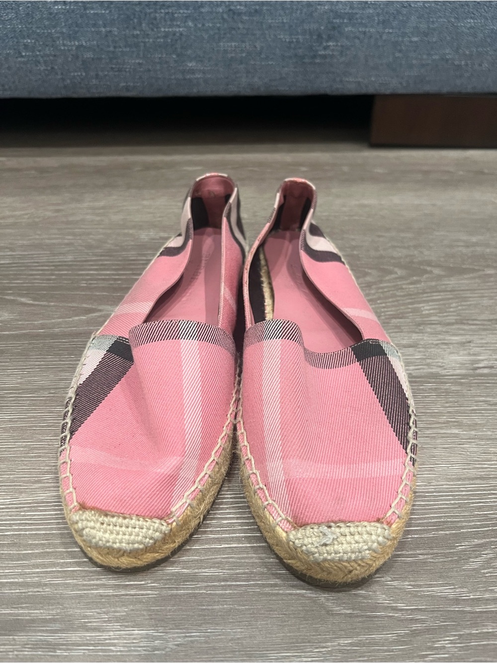 Burberry Pink Check Canvas Espadrilles
